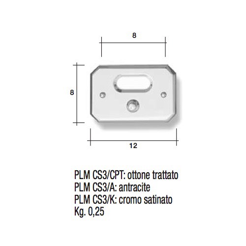 Pulsante campanello cromo satinato