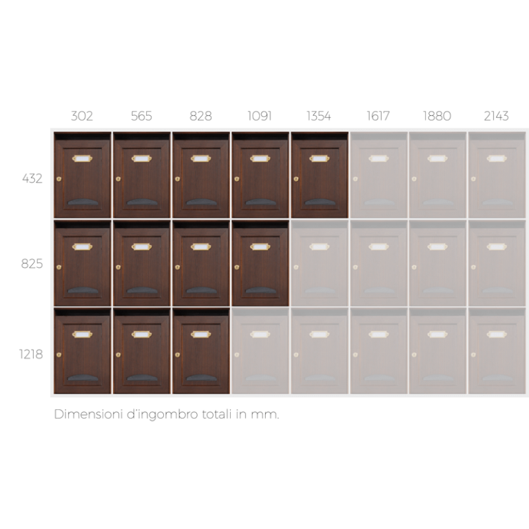 Casellari Postali Blinky In Alluminio Ramato - Modello Componibile Per Interni - Foto 14